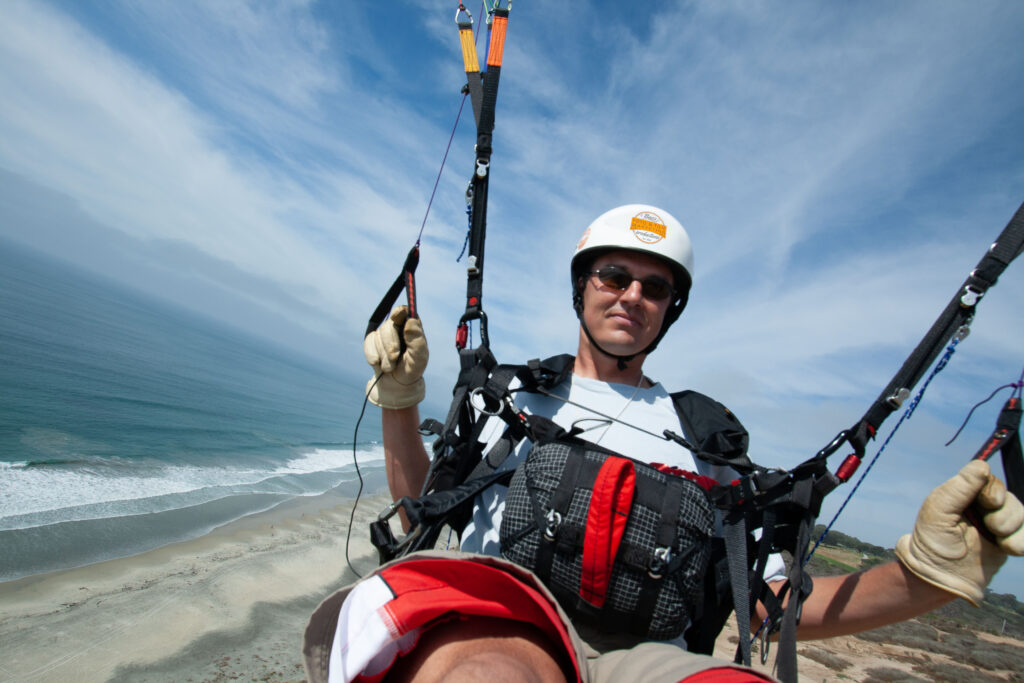 Jürg Bass am Gleitschirmfliegen in Torrey Pines CA